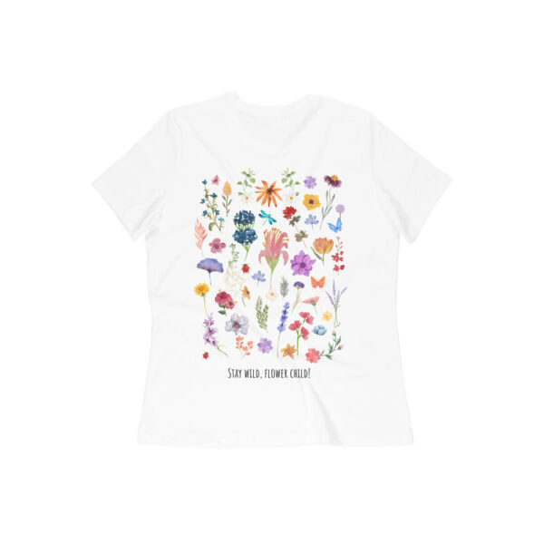 Wildflower – Stay Wild, Flower Child! Women’s Regular Fit T-Shirt - Image 4