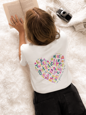 I Am Grateful for My Life – Women’s T-Shirt with Front and Back Design