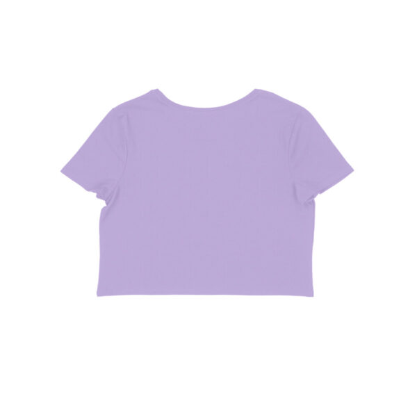 Black Crop Top for Women – "Never Mind" Quote | Trendy Curved Fit | 180 GSM Cotton - Image 2