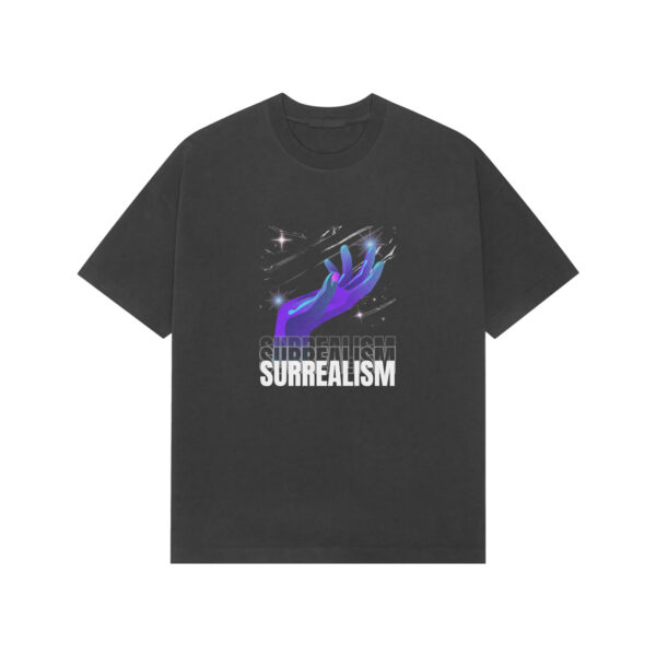 Black Surrealism Hand Graphic T-Shirt – Artistic Unisex Tee