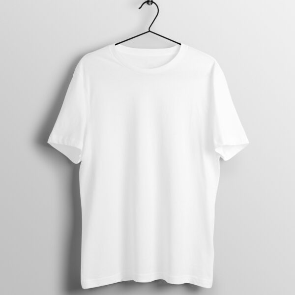 White Plain Regular T-Shirt for Men | Classic Fit, Everyday Comfort