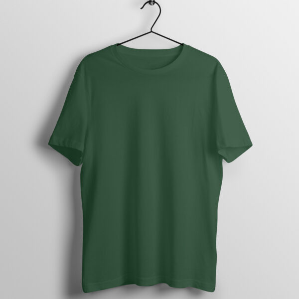 Olive Green Plain Regular T-Shirt for Men | Earthy Tone, Everyday Comfort