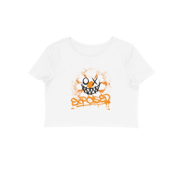 Women’s Crop Top – "Exposed" Bold Statement | 180 GSM Cotton | Trendy Curved Fit - Image 3