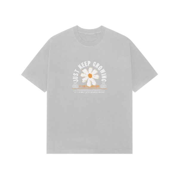 Premium Oversized Unisex T-Shirt – "Just Keep Growing" | 240 GSM Heavy Cotton | Motivational Streetwear