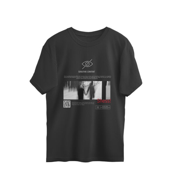 Unisex Black Streetwear Graphic Oversized T-Shirt – 100% Cotton, Sustainable Print
