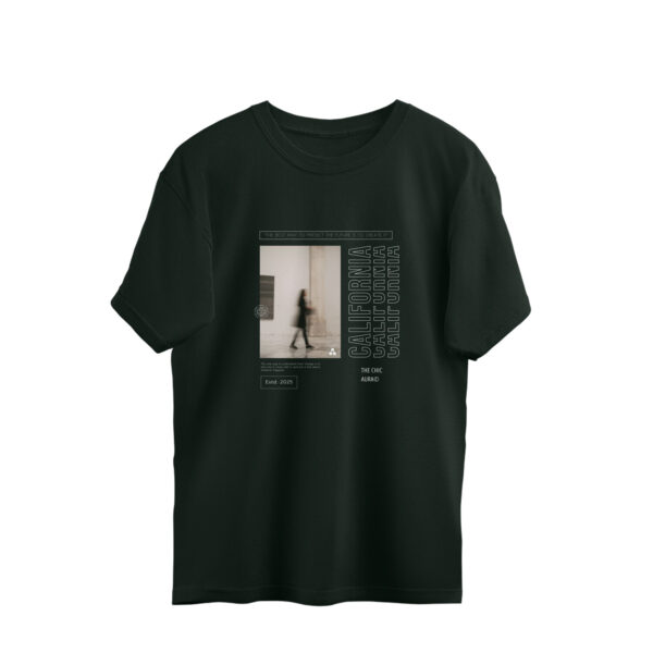 Bottle Green Oversized Unisex Street Style T-Shirt – 100% Cotton | Eco-Friendly Print