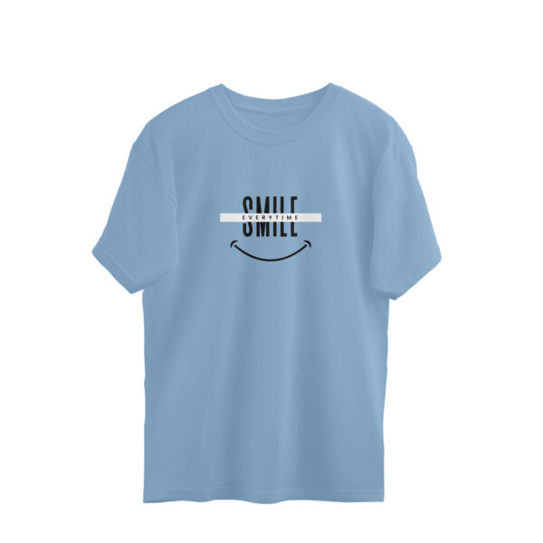 "Smile Everytime" Unisex Oversized T-Shirt – 100% Cotton | 220 GSM Bio-Washed Fabric | Positive Vibes Tee - Image 7