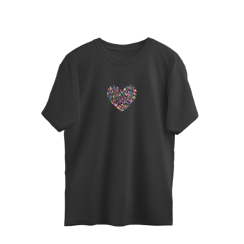 “I Am Grateful for My Life” Black Oversized Unisex T-Shirt – 100% Cotton | 220 GSM Bio-Washed Fabric | Streetwear Fit