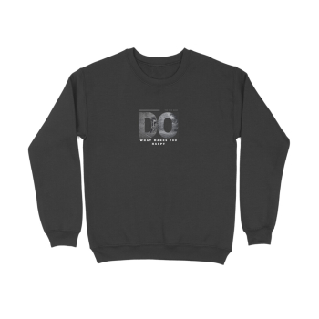 Black Unisex Sweatshirt – “Do What Makes You Happy” | 100% Cotton | Motivational Quote