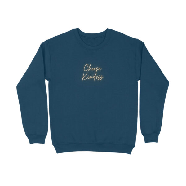 Navy Blue Unisex Sweatshirt – "Choose Kindness" | 100% Cotton | Positive Quote