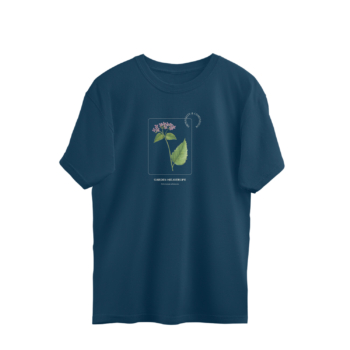 Navy Blue Oversized T-Shirt – Boxy Fit | Unisex Streetwear | 220 GSM Cotton