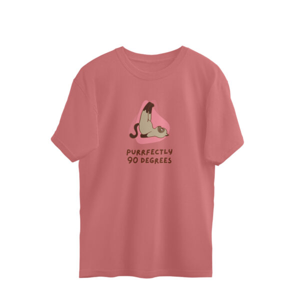 Oversized Unisex T-Shirt – "Purrfectly 90 Degrees" | Boxy Fit | 220 GSM Streetwear